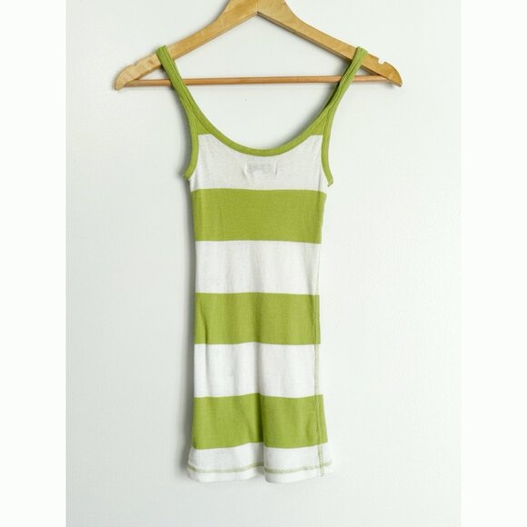 Abercrombie & Fitch Y2K Long Striped Tank Top M 90s 2000s Layering Soft Girl - Picture 9 of 9